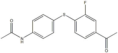 N-{4-[(4-acetyl-2-fluorophenyl)sulfanyl]phenyl}acetamide Struktur