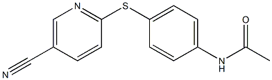 N-{4-[(5-cyanopyridin-2-yl)sulfanyl]phenyl}acetamide Struktur