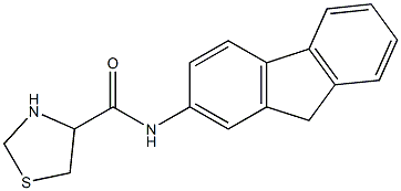 N-9H-fluoren-2-yl-1,3-thiazolidine-4-carboxamide Struktur