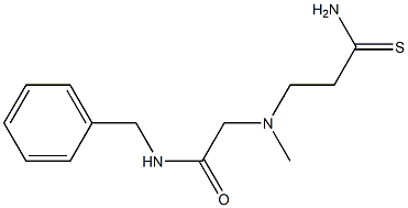 N-benzyl-2-[(2-carbamothioylethyl)(methyl)amino]acetamide Struktur