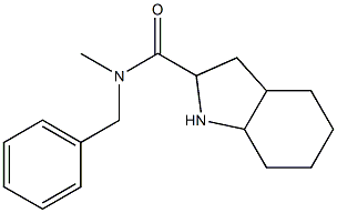 N-benzyl-N-methyloctahydro-1H-indole-2-carboxamide Struktur