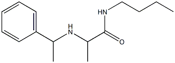 N-butyl-2-[(1-phenylethyl)amino]propanamide Struktur