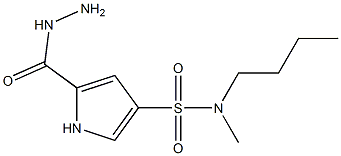 N-butyl-5-(hydrazinocarbonyl)-N-methyl-1H-pyrrole-3-sulfonamide Struktur