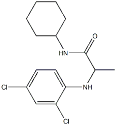 N-cyclohexyl-2-[(2,4-dichlorophenyl)amino]propanamide Struktur