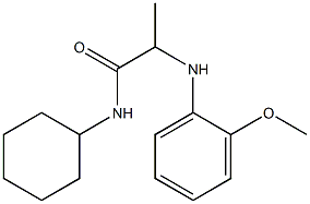 N-cyclohexyl-2-[(2-methoxyphenyl)amino]propanamide Struktur