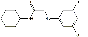 N-cyclohexyl-2-[(3,5-dimethoxyphenyl)amino]acetamide Struktur