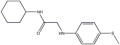 N-cyclohexyl-2-{[4-(methylsulfanyl)phenyl]amino}acetamide Struktur