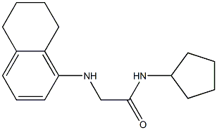 N-cyclopentyl-2-(5,6,7,8-tetrahydronaphthalen-1-ylamino)acetamide Struktur