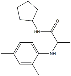 N-cyclopentyl-2-[(2,4-dimethylphenyl)amino]propanamide Struktur