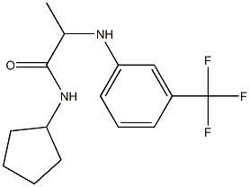 N-cyclopentyl-2-{[3-(trifluoromethyl)phenyl]amino}propanamide Struktur