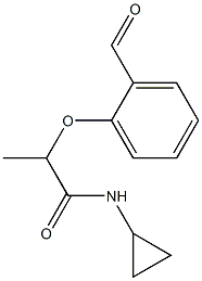 N-cyclopropyl-2-(2-formylphenoxy)propanamide Struktur