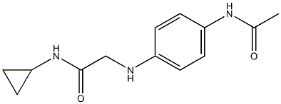 N-cyclopropyl-2-[(4-acetamidophenyl)amino]acetamide Struktur