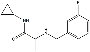 N-cyclopropyl-2-{[(3-fluorophenyl)methyl]amino}propanamide Struktur