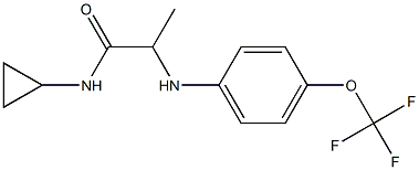 N-cyclopropyl-2-{[4-(trifluoromethoxy)phenyl]amino}propanamide Struktur