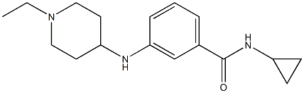 N-cyclopropyl-3-[(1-ethylpiperidin-4-yl)amino]benzamide Struktur