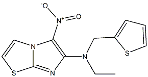 N-ethyl-5-nitro-N-(thien-2-ylmethyl)imidazo[2,1-b][1,3]thiazol-6-amine Struktur