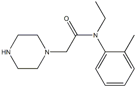 N-ethyl-N-(2-methylphenyl)-2-(piperazin-1-yl)acetamide Struktur