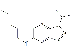 N-hexyl-1-(propan-2-yl)-1H-pyrazolo[3,4-b]pyridin-5-amine Struktur