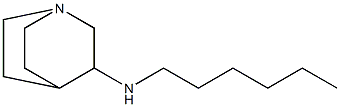 N-hexyl-1-azabicyclo[2.2.2]octan-3-amine Struktur