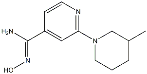 N'-hydroxy-2-(3-methylpiperidin-1-yl)pyridine-4-carboximidamide Struktur