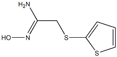 N'-hydroxy-2-(thiophen-2-ylsulfanyl)ethanimidamide Struktur