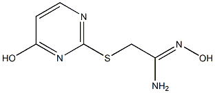 N'-hydroxy-2-[(4-hydroxypyrimidin-2-yl)sulfanyl]ethanimidamide Struktur