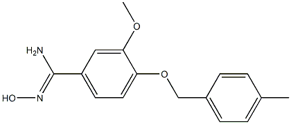 N'-hydroxy-3-methoxy-4-[(4-methylbenzyl)oxy]benzenecarboximidamide Struktur