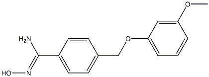 N'-hydroxy-4-[(3-methoxyphenoxy)methyl]benzenecarboximidamide Struktur