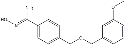 N'-hydroxy-4-{[(3-methoxybenzyl)oxy]methyl}benzenecarboximidamide Struktur