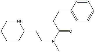 N-methyl-3-phenyl-N-[2-(piperidin-2-yl)ethyl]propanamide Struktur