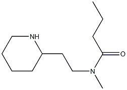 N-methyl-N-[2-(piperidin-2-yl)ethyl]butanamide Struktur