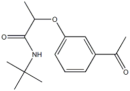 N-tert-butyl-2-(3-acetylphenoxy)propanamide Struktur