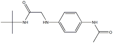 N-tert-butyl-2-[(4-acetamidophenyl)amino]acetamide Struktur