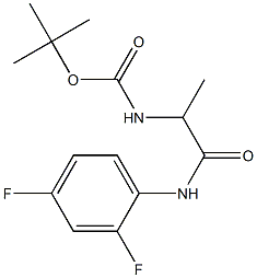 tert-butyl N-{1-[(2,4-difluorophenyl)carbamoyl]ethyl}carbamate Struktur