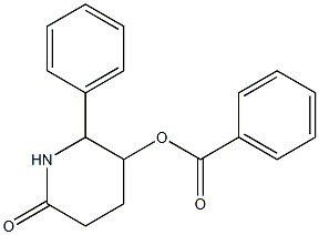 Benzoic acid 6-oxo-2-phenyl-piperidin-3-yl ester Struktur