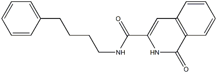 3-Isoquinolinecarboxamide,  1,2-dihydro-1-oxo-N-(4-phenylbutyl)- Struktur