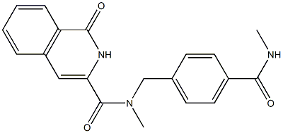 3-Isoquinolinecarboxamide,  1,2-dihydro-N-methyl-N-[[4-[(methylamino)carbonyl]phenyl]methyl]-1-oxo- Struktur