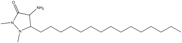 4-amino-1,2-dimethyl-5-pentadecyl-pyrazolidin-3-one Struktur