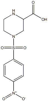 4-(4-NITROPHENYL)SULFONYL-PIPERAZINE-2-CARBOXYLIC ACID Struktur