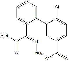 3-[2-(aminocarbothioyl)carbohydrazonoyl]phenyl 4-chlorobenzoate Struktur