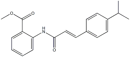 methyl 2-{[3-(4-isopropylphenyl)acryloyl]amino}benzoate Struktur