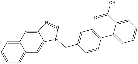 4'-(1H-naphtho[2,3-d][1,2,3]triazol-1-ylmethyl)[1,1'-biphenyl]-2-carboxylic acid Struktur