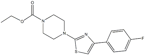 ethyl 4-[4-(4-fluorophenyl)-1,3-thiazol-2-yl]-1-piperazinecarboxylate Struktur