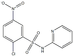 2-chloro-5-nitro-N-pyridin-2-ylbenzenesulfonamide Struktur