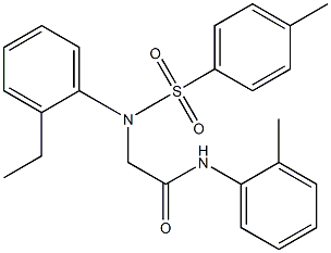 2-{2-ethyl[(4-methylphenyl)sulfonyl]anilino}-N-(2-methylphenyl)acetamide Struktur