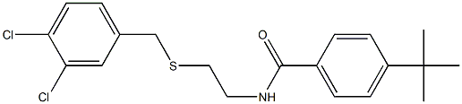 4-tert-butyl-N-{2-[(3,4-dichlorobenzyl)sulfanyl]ethyl}benzamide Struktur