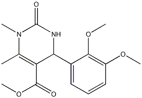 methyl 4-[2,3-bis(methyloxy)phenyl]-1,6-dimethyl-2-oxo-1,2,3,4-tetrahydropyrimidine-5-carboxylate Struktur