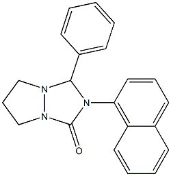 2-(1-naphthyl)-3-phenyltetrahydro-1H,5H-pyrazolo[1,2-a][1,2,4]triazol-1-one Struktur