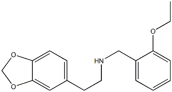 2-(1,3-benzodioxol-5-yl)-N-(2-ethoxybenzyl)ethanamine Struktur