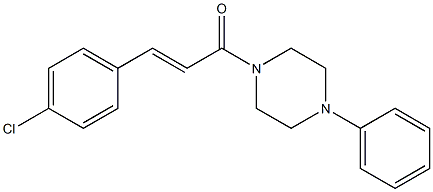 1-[3-(4-chlorophenyl)acryloyl]-4-phenylpiperazine Struktur